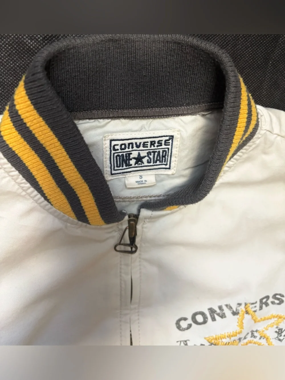 Converse Kids Cream Jacket with Yellow & Gray Trim